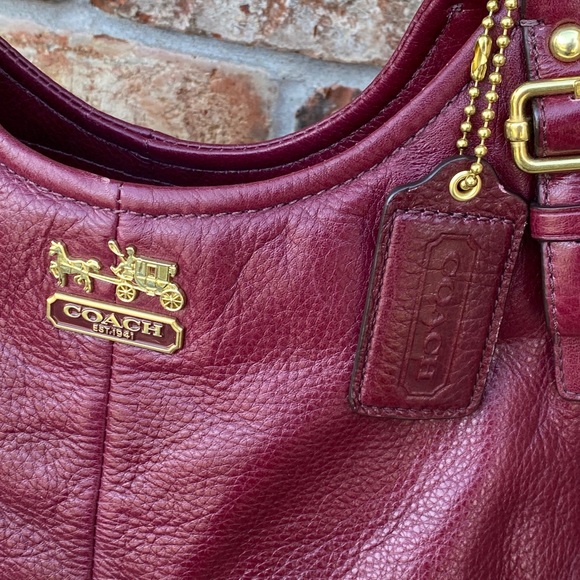 EUC Coach Madison Abigail Leather Shoulder Bag 18612, Hard to Find Wine Color - Picture 6 of 7